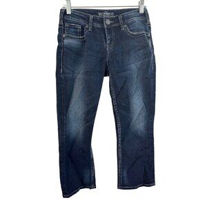 Silver Jeans Co Aiko Kick Flare Womens W26 Dark Wash Denim Jeans